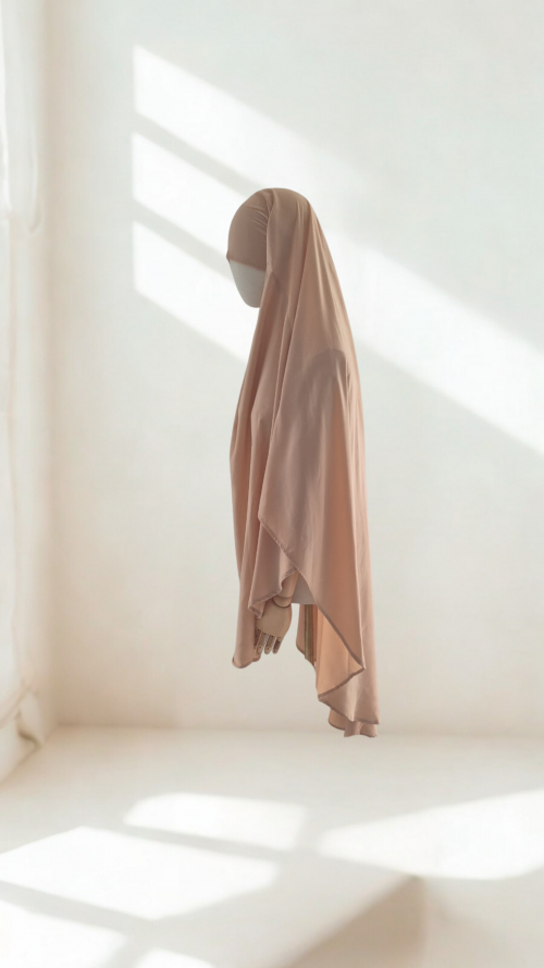 Khimar 1 Voile Beige – Image 2