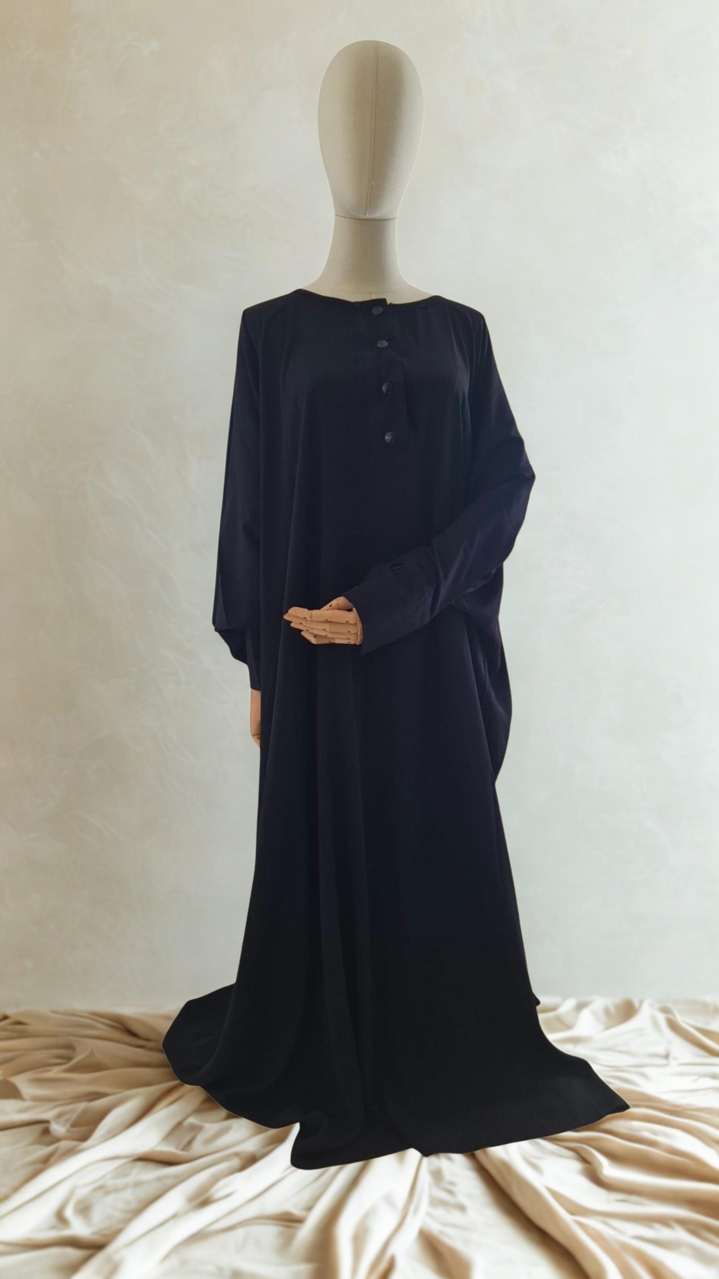 abaya khadija a clips pour allaitement noir